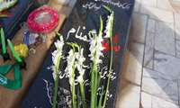 مراسم غباررویی و عطر افشانی مزار شهدای گمنام در پردیس دانشگاه